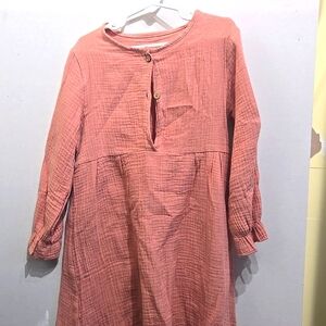 Coral colored girls dress